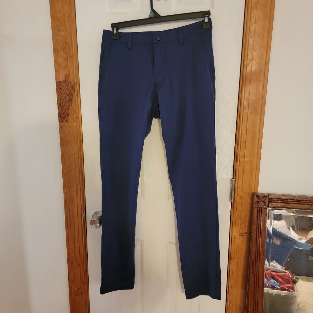 Rhone Commuter Slim Pants Mens Size 30 30×32 Straight  Performance Navy Blue